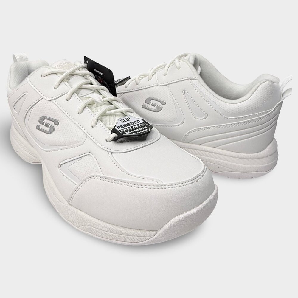 Skechers Work Relaxed Fit Dighton SR Men's 10 White EH SRO Safety Shoes 77111 - Picture 10 of 11